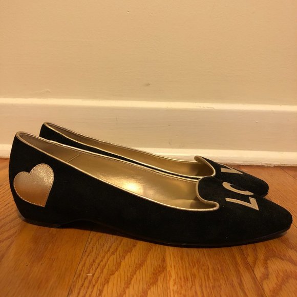 LOVE Flats by Town Shoes Black Suede - Picture 3 of 9